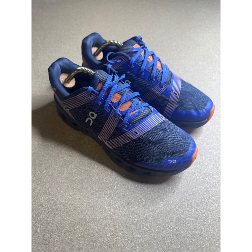 On Cloudflow Women Running Shoes Blue Orange CloudTec Sneakers Size 9 US 40.5 EU
